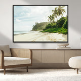 42984524-MGV-CV-36X24-Relaxing Beach Wall Art Canvas Print, Framed Ocean View Art Picture Print, Coastal Serenity Perfect Tropical Coastal Decor Artwork