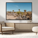 35156165-MGV-CV-36X24-Joshua Tree Wall Art Canvas Print, Framed Desert Landscape Art Picture Print, Warm Earth Tones Perfect Southwestern Minimalist