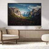 15244033-MGV-CV-36X24-Yosemite National Wall Art Canvas Print, Framed Mountain Landscape Art Picture Print, El Capitan Perfect Rustic Farmhouse Decor