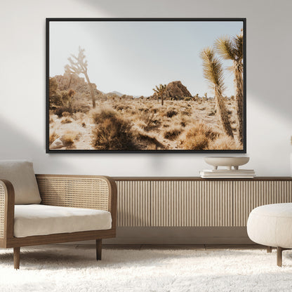 62783269-MGV-CV-36X24-Joshua Tree Wall Art – Desert Landscape Photography Canvas Print, Southwest Nature Artwork Rustic Home Decor for Living Room,
