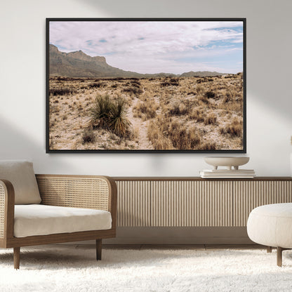 20681831-MGV-FC-36X24_Black-Desert Landscape Wall Art – Southwestern Mountain Canvas Print, Rustic Western Nature Photography Decor for Living Room, Office,