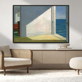 34188481-MGV-CV-36X24-Coastal Sunlight Wall Art – Minimalist Ocean View Canvas Print, Serene Beach House Inspired Decor for Bedroom, Living Room,