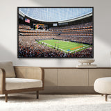 32530647-MGV-CV-36X24-Chicago Bears Stadium Wall Art – Futuristic Dome Arena Canvas Print, Modern Football Concept Design Decor for Man Cave, Bar, or