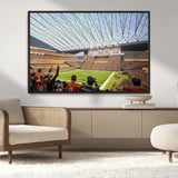 81960112-MGV-CV-36X24-Futuristic Football Stadium Wall Art – Modern Dome Arena Canvas Print, Chicago Bears Concept Design Sports Decor for Man Cave or