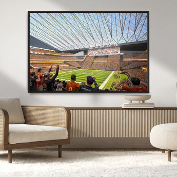 81960112-MGV-CV-36X24-Futuristic Football Stadium Wall Art – Modern Dome Arena Canvas Print, Chicago Bears Concept Design Sports Decor for Man Cave or