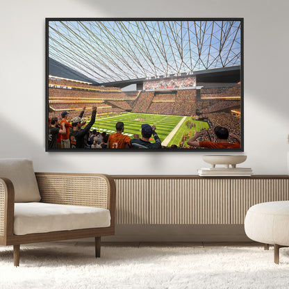 81960112-MGV-CV-36X24-Futuristic Football Stadium Wall Art – Modern Dome Arena Canvas Print, Chicago Bears Concept Design Sports Decor for Man Cave or