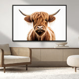 637908607-MGV-FC-93X47-3P_Black-Highland Cow Wall Art Print – Rustic Farmhouse Animal Portrait, Scottish Highland Cattle Canvas, Modern Country Wall Decor for