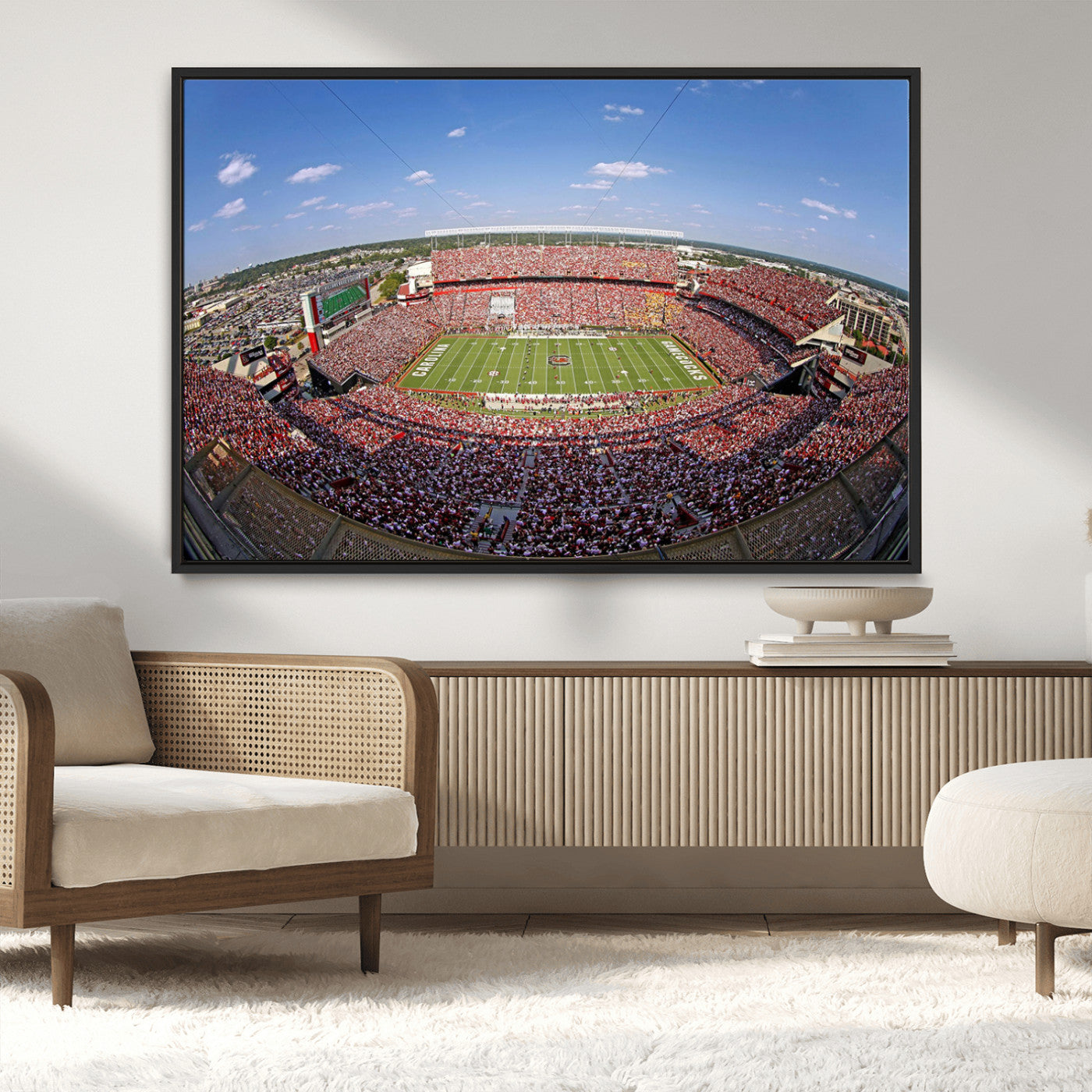 29492070-MGV-CV-36X24-William Brice Stadium Canvas Wall Art – Football Game, Stadium Crowd, Fans, Energy, Team Spirit, Daytime Outdoor Event Print for