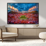 94266219-MGV-CV-36X24-Neyland Stadium Wall Art – Tennessee Volunteers Checkerboard Game Day Canvas Print, College Football Fireworks Decor for Man Cave