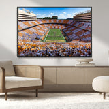 64238859-MGV-CV-36X24-Neyland Stadium Wall Art – Tennessee Volunteers Checkerboard Game Day Canvas Print, College Football Panorama Decor for Man Cave