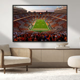 37160229-MGV-CV-36X24-Tennessee Volunteers Wall Art – Neyland Stadium Sunset Checkerboard Game Canvas Print, Vols Football Panorama Sports Decor