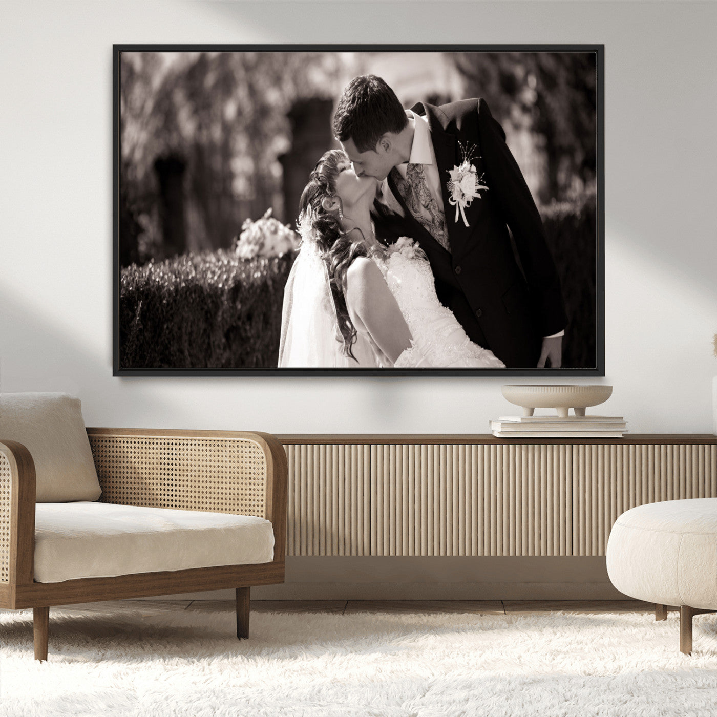 CSTM6030-MGV-CV-36X24-Custom Wedding Photo Print - Custom Wall Art Picture Print, Create Your Own Photo Canvas Print