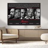 45112-MGV-CV-36X24-Black Icons Wall Art Canvas Print, Framed Thinker Art Picture Print, Motivational Quote Perfect Cultural Modern Decor Artwork