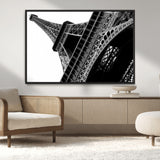 89033-MGV-CV-36X24-Eiffel Tower Wall Art – Dramatic Black and White Architectural Canvas Print, Modern Paris Decor for Office, Living Room or
