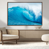 13117-MGV-CV-36X24-Ocean Wave Wall Art – Dynamic Blue Surf Canvas Print, Coastal Beach Decor for Living Room, Bathroom, Office, or Beach House