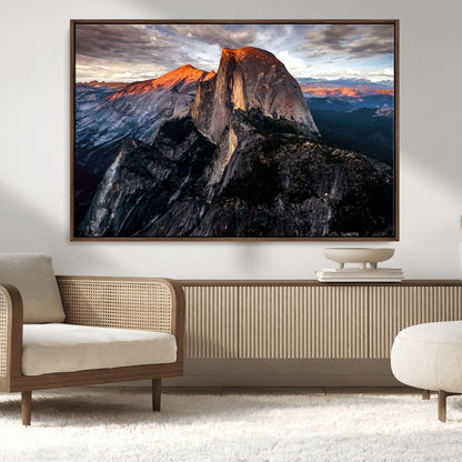 31332-MGV-CV-36X24-Mountain Landscape Wall Art – Majestic Sunset Rock Formation Canvas Print, Nature Scenic Decor for Living Room, Office, Cabin or
