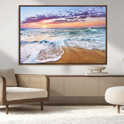 44120-MGV-CV-36X24-Ocean Sunset Wall Art – Beach Landscape Canvas Print, Serene Coastal Decor for Living Room, Office or Bedroom