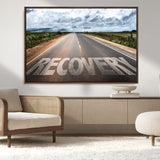 50743-MGV-CV-36X24-Healing Road Wall Art – Motivational Highway Canvas Print, Inspirational Journey Decor for Office, Gym or Living Room