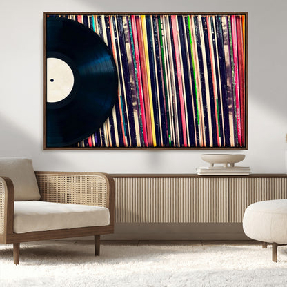 45029-MGV-CV-36X24-Misty Pine Forest Wall Art – Black and White Landscape Canvas Print, Foggy Trees Nature Photography, Modern Minimalist Decor for