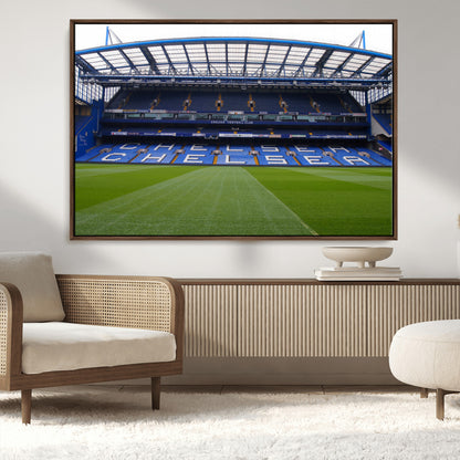 59508-MGV-CV-36X24-Chelsea Stadium Wall Art – Stamford Bridge Football Arena Canvas Print, Iconic Soccer Artwork for Living Room, Office, Game Room