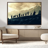 41574-MGV-CV-36X24-Fellowship Journey Wall Art – Epic Fantasy Adventure Canvas Print, Mountain Landscape Decor for Living Room, Office or Man Cave
