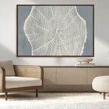 25547-MGV-CV-36X24-Tree Ring Wall Art Canvas Print, Framed Linocut Tree Ring Art Picture Print, Wood Texture Perfect Minimalist Farmhouse Decor