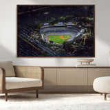 16515-MGV-CV-36X24-Dodgers Stadium Wall Art Canvas Print, Framed Baseball Stadium Art Picture Print, Dodgers Field Perfect Sport Room Decor Artwork