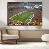 51419-MGV-CV-36X24-Heinz Field Wall Art Canvas Print, Framed Pittsburgh Stadium Field Art Picture Print, Heinz Stadium Field Perfect Sports Room