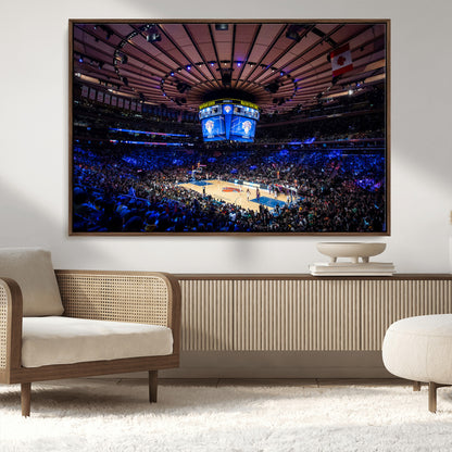 20491-MGV-CV-36X24-Madison Square Garden Wall Art Canvas Print, Framed New York Stadium Art Picture Print, MSG Stadium Perfect Sport Room Decor