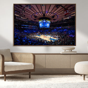 20491-MGV-CV-36X24-Madison Square Garden Wall Art Canvas Print, Framed New York Stadium Art Picture Print, MSG Stadium Perfect Sport Room Decor