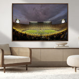 72404-MGV-CV-36X24-Michigan Wolverine Stadium Wall Art Canvas Print, Framed Michigan Stadium Art Picture Print, Football Stadium Perfect Sport Room