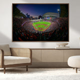 44322-MGV-CV-36X24-Minute Maid Park Wall Art Canvas Print, Framed Houston Astros Stadium Art Picture Print, Houston Astros Field Perfect Sports Room
