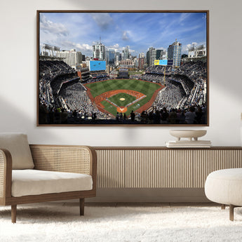 87122-MGV-CV-36X24-Petco Park Field Wall Art Canvas Print, Framed San Diego Stadium Art Picture Print, Petco Park Stadium Perfect Sport Room Decor