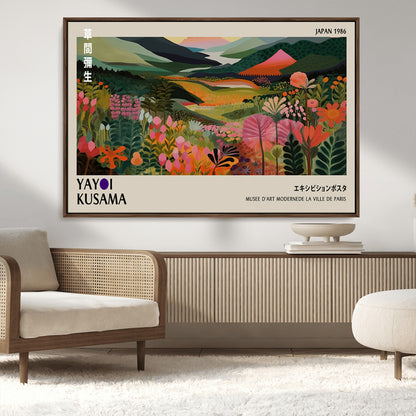 75719-MGV-CV-36X24-Botanical Mountain Valley Wall Art – Panoramic Nature Canvas Print, Vibrant Floral Field Artwork for Living Room, Bedroom, Office,