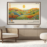 33864-MGV-CV-36X24-Pointillism Yayoi Wall Art Canvas Print, Framed Yayoi Kusama Art Picture Print, Yayoi Kusama Dot Perfect Abstract Nature Decor