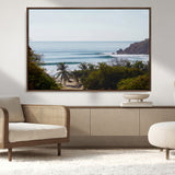 88336640-MGV-CV-36X24-Tropical Beach Scene Wall Art Canvas Print, Framed Coastal Photography Art Picture Print, Ocean Horizon Art Perfect Coastal Boho