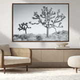 29996209-MGV-FC-36X24_Walnut-Joshua Tree Art Wall Art Canvas Print, Framed Black White Landscape Art Picture Print, Desert Tree Decor Perfect Southwestern Boho