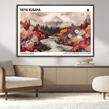 32352074-MGV-CV-36X24-Japanese Landscape Wall Art – Mount Fuji River Canvas Print, Modern Asian Inspired Nature Decor for Living Room, Bedroom, Office