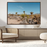35156165-MGV-FC-36X24_Walnut-Joshua Tree Wall Art Canvas Print, Framed Desert Landscape Art Picture Print, Warm Earth Tones Perfect Southwestern Minimalist