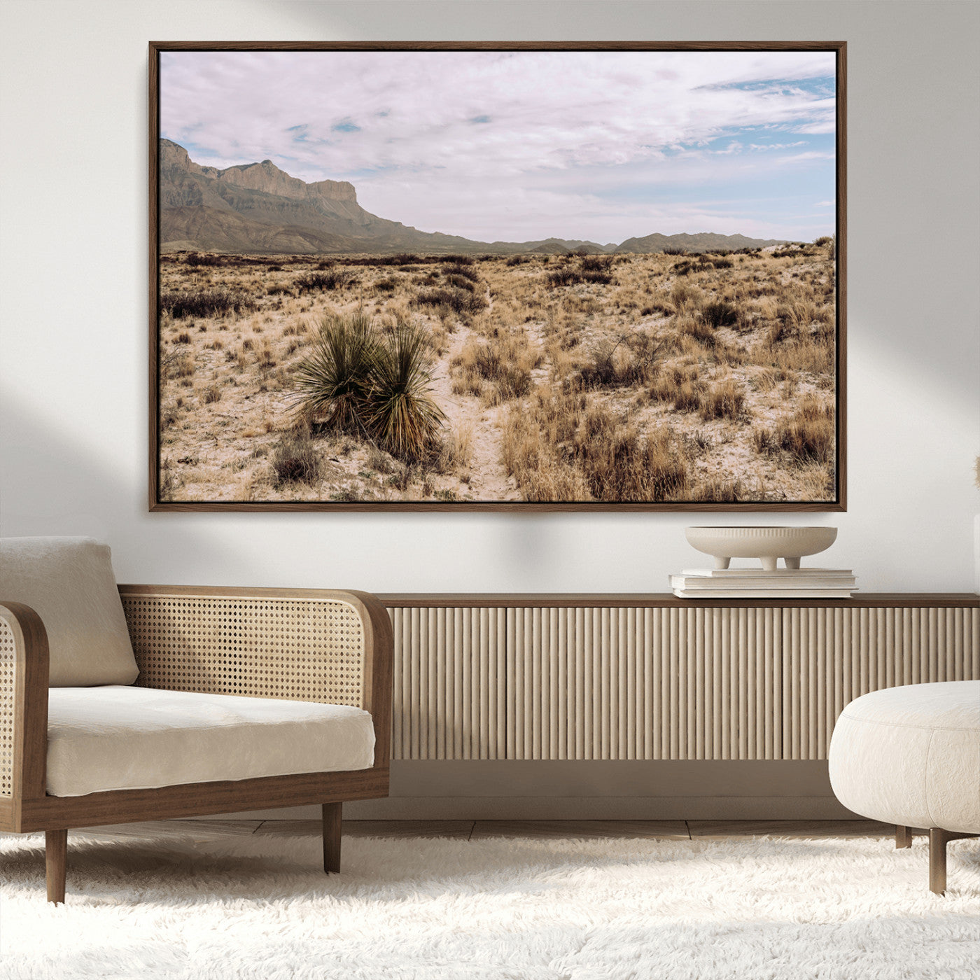 20681831-MGV-CV-36X24-Desert Landscape Wall Art – Southwestern Mountain Canvas Print, Rustic Western Nature Photography Decor for Living Room, Office,