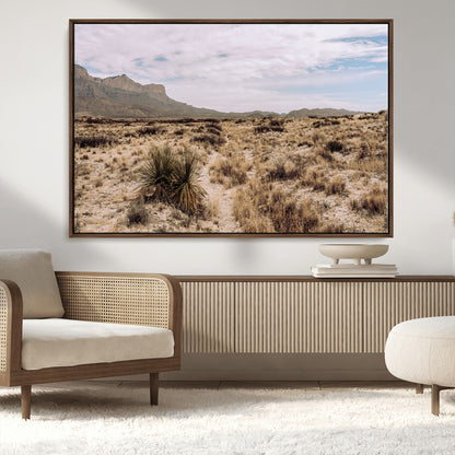20681831-MGV-CV-36X24-Desert Landscape Wall Art – Southwestern Mountain Canvas Print, Rustic Western Nature Photography Decor for Living Room, Office,