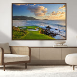 50107048-MGV-CV-36X24-Golf Course Wall Art – Coastal Ocean View Canvas Print, Scenic Fairway Landscape Decor for Office, Man Cave, Bedroom, or Living
