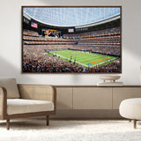 32530647-MGV-CV-36X24-Chicago Bears Stadium Wall Art – Futuristic Dome Arena Canvas Print, Modern Football Concept Design Decor for Man Cave, Bar, or