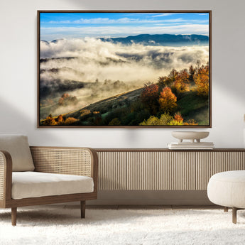 21551192-MGV-CV-36X24-Landscape Wall Art – Autumn Mountain View Canvas Print, Scenic Nature Photography Decor for Bedroom, Living Room, Office, Cabin or