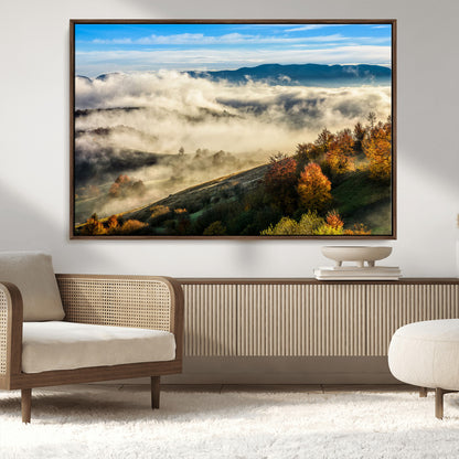 21551192-MGV-CV-36X24-Landscape Wall Art – Autumn Mountain View Canvas Print, Scenic Nature Photography Decor for Bedroom, Living Room, Office, Cabin or