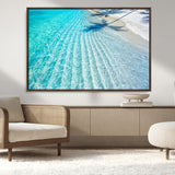 68127042-MGV-CV-36X24-Beach Wall Art – Tropical Ocean Canvas Print, Clear Water and White Sand Photography Decor for Bedroom, Living Room, Office,