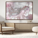 16416-MGV-CV-36X24-Blush Marble Wall Art Canvas Print, Framed Rose Gold Art Picture Print, Pink Cloudy Perfect Modern Glam Decor Artwork