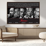 45112-MGV-CV-36X24-Black Icons Wall Art Canvas Print, Framed Thinker Art Picture Print, Motivational Quote Perfect Cultural Modern Decor Artwork