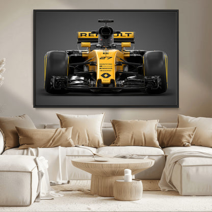 62882-MGV-CV-36X24-Renault F1 Racing Car Print - High-Performance Formula 1 Motorsport Wall Art, Perfect Gift for Racing Fans and Car Enthusiasts