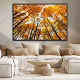 11823-MGV-CV-36X24-Golden Autumn Tree Canopy Wall Art – Stunning Fall Forest Leaves Print, Warm Seasonal Nature Decor for Home, Office or Cabin